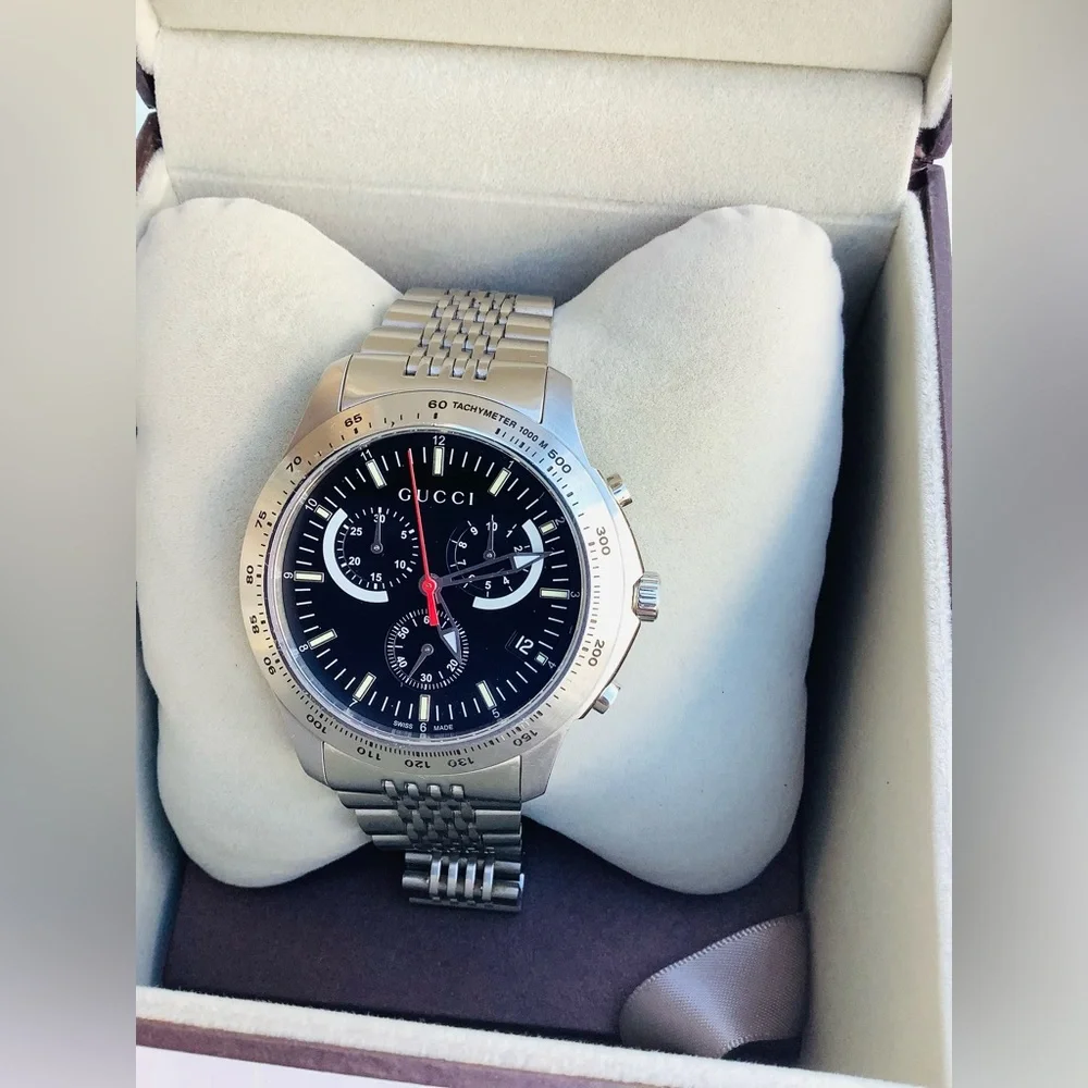 Mens Gucci Silver Stainless Steel Watch 🌟BEAUTIFUL ❤️‍🔥